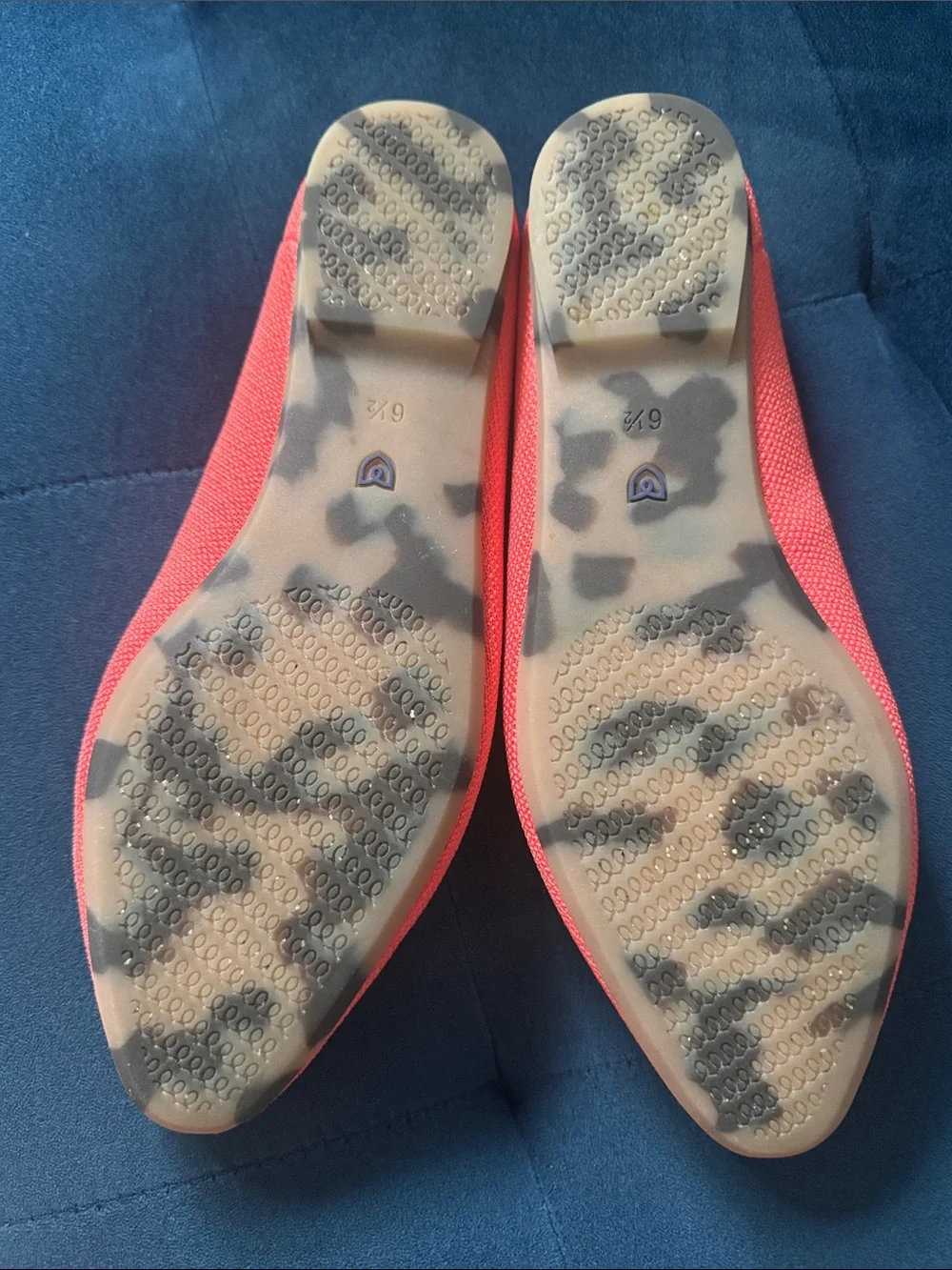 Rothy's Coral Pointed-Toe Slip-Ons -6.5